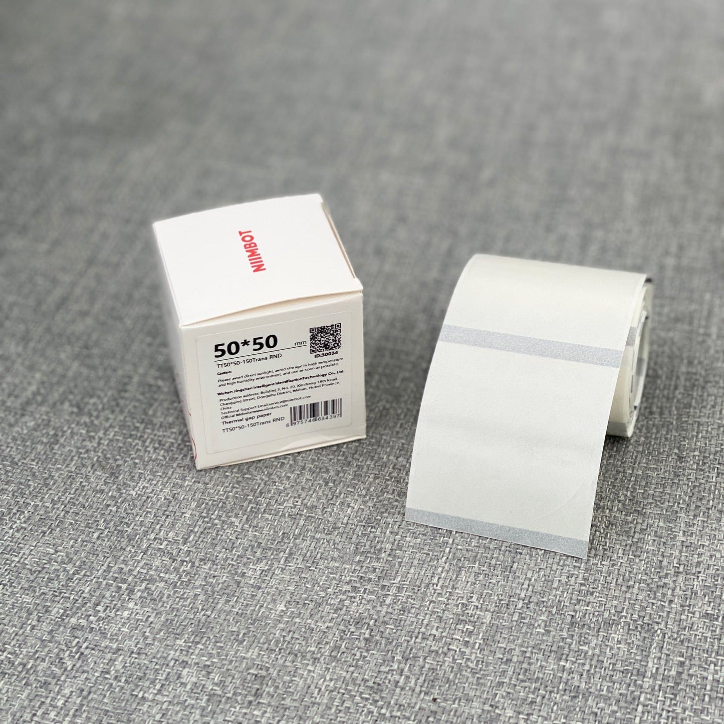 Transparante Niimbot thermische label vellen voor de Niimbot B21 Pro, B1 Pro en B4 labelprinters.