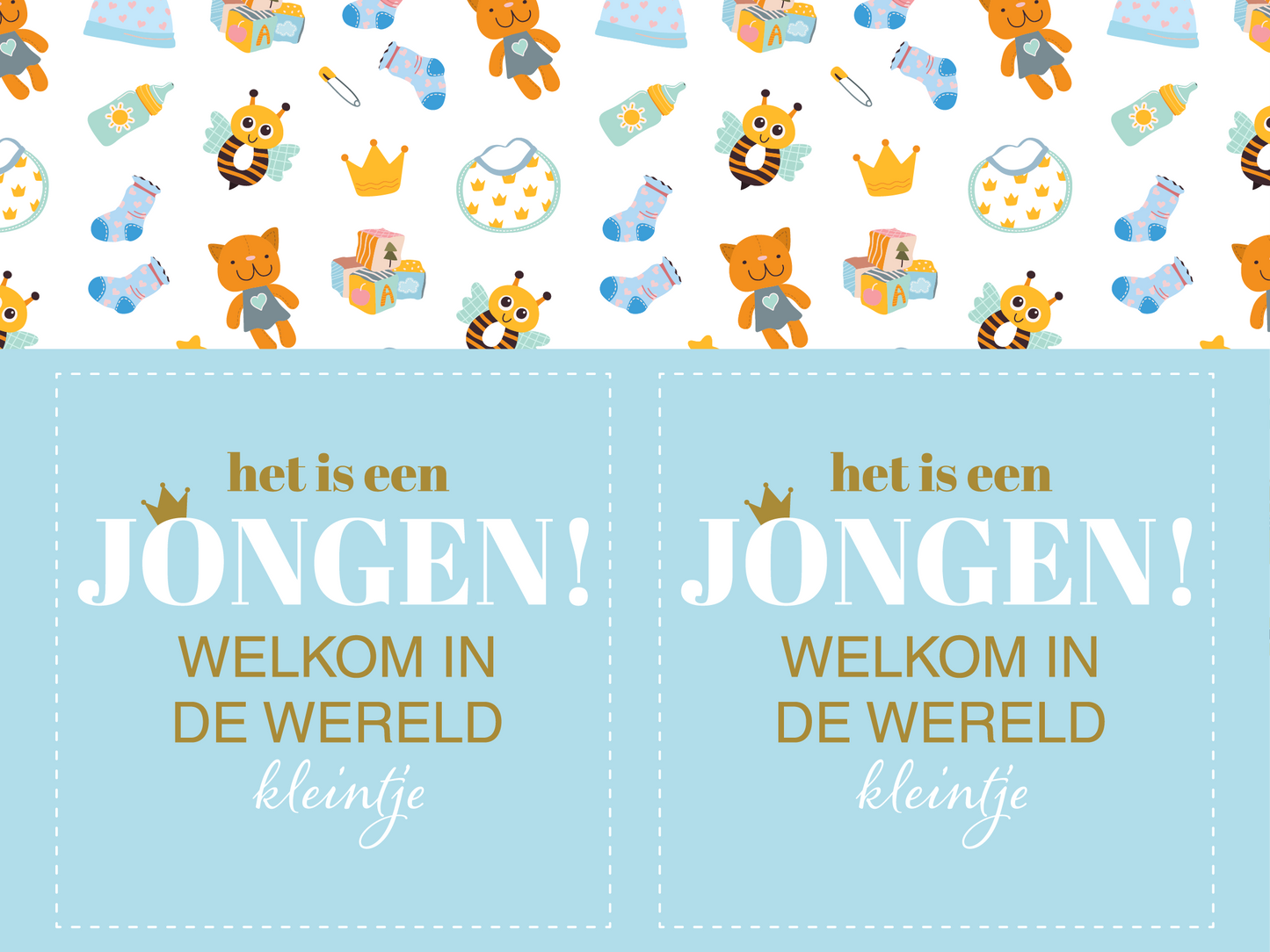 Deltabord Baby geboren "het is een jongen" raamborden