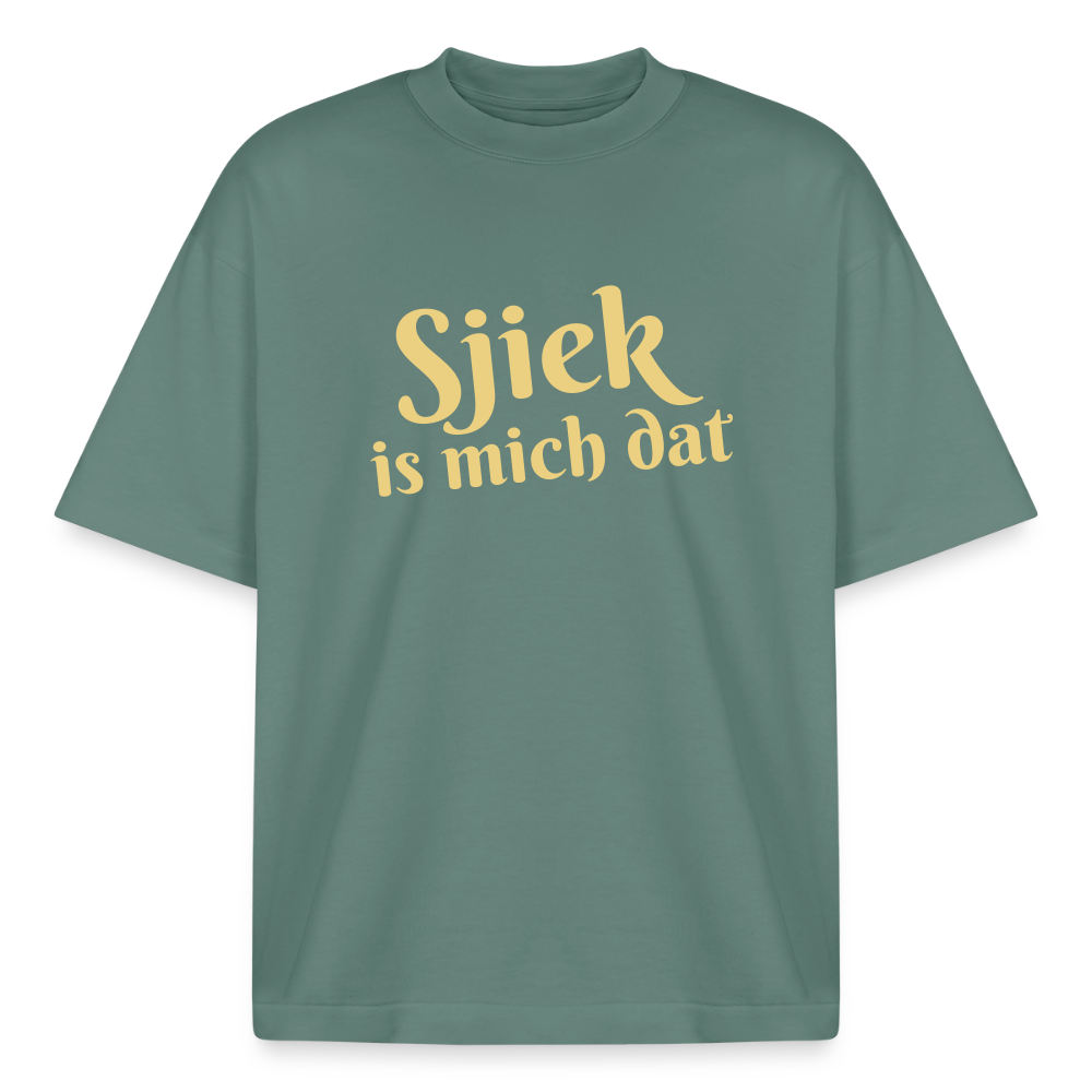 T-shirt met uitdrukking, Sjiek is mich dat, Stanley/Stella Heavyweight Boxy Unisex T-shirt - groene baai