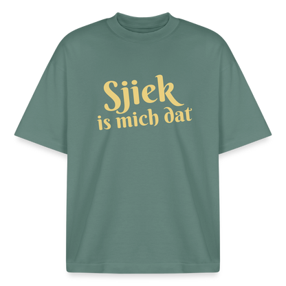 T-shirt met uitdrukking, Sjiek is mich dat, Stanley/Stella Heavyweight Boxy Unisex T-shirt - groene baai