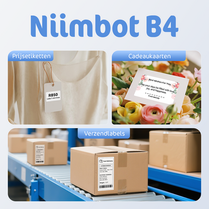 Niimbot B4 - Draadloze Labelpinter Geschikt voor Verzendlabels PostNL en DHL - Labelmaker - Space Blue