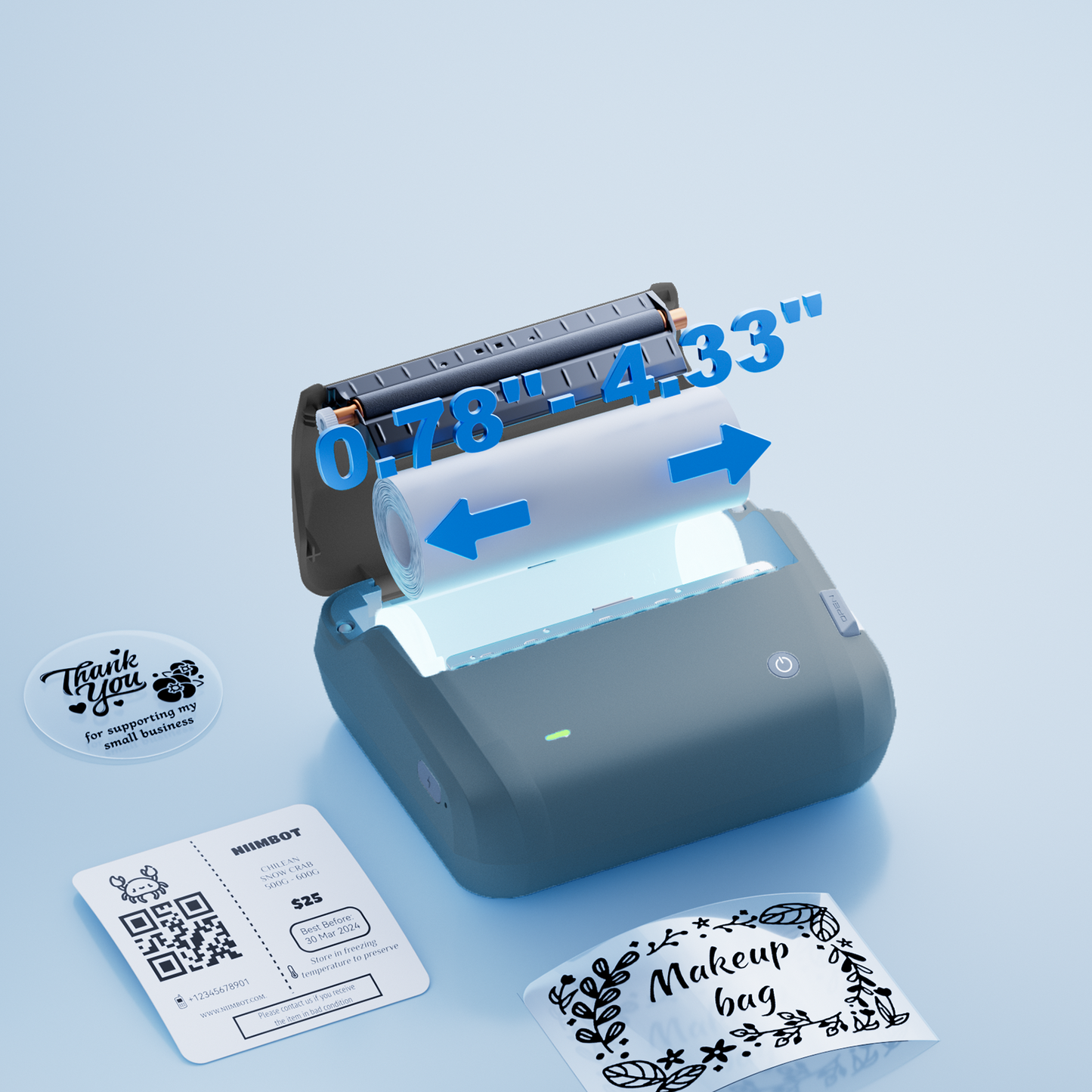 Niimbot B4 - Draadloze Labelpinter Geschikt voor Verzendlabels PostNL en DHL - Labelmaker - Space Blue