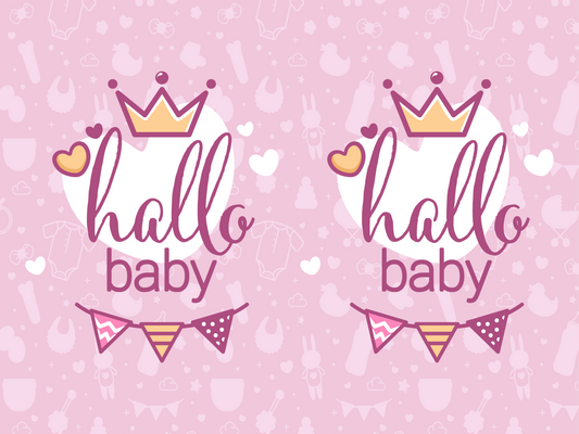 Deltabord Baby geboren meisje raamborden